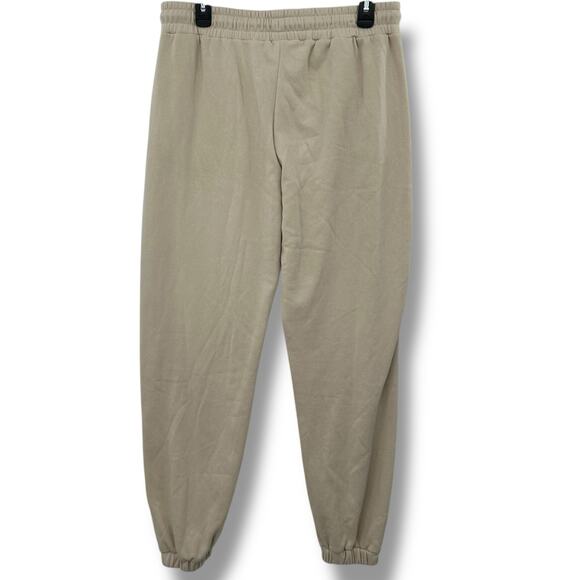 NEW Macy's Rebellious One Joggers Size Large Cream Tan Pinstripe Sweatpants FLAW - Picture 3 of 7